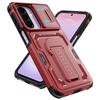 Armored case for Samsung Galaxy A27 5G, with camera shutter, red