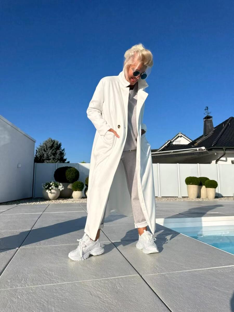 

Europe & America Autumn/Winter Suede Long-Sleeve Casual Coat XXXL