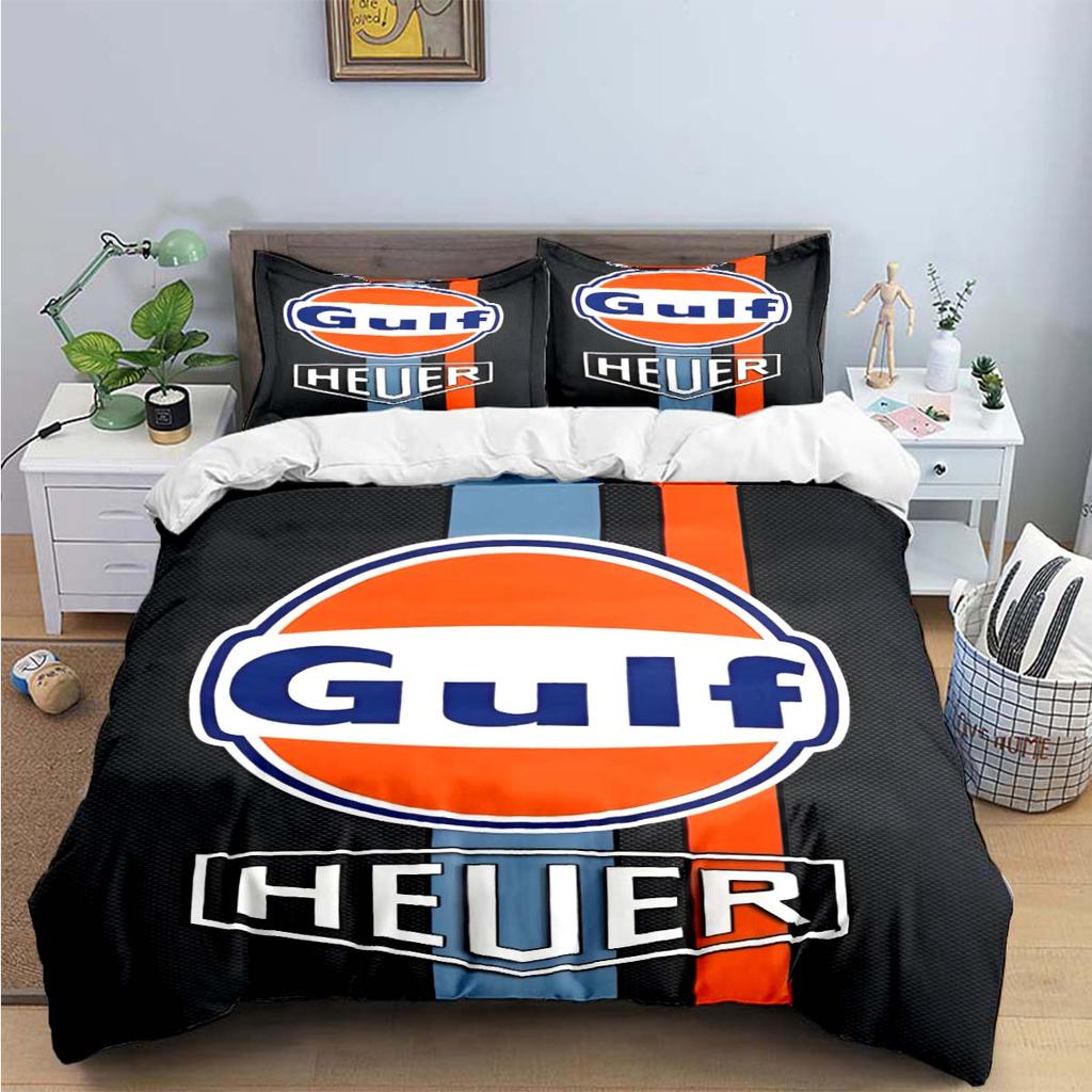 Fashion G-Gulf Racing Pattern Bedding Sets Bed Supplies Set Duvet Cover Comforter Set Bedding Set Luxury Gift