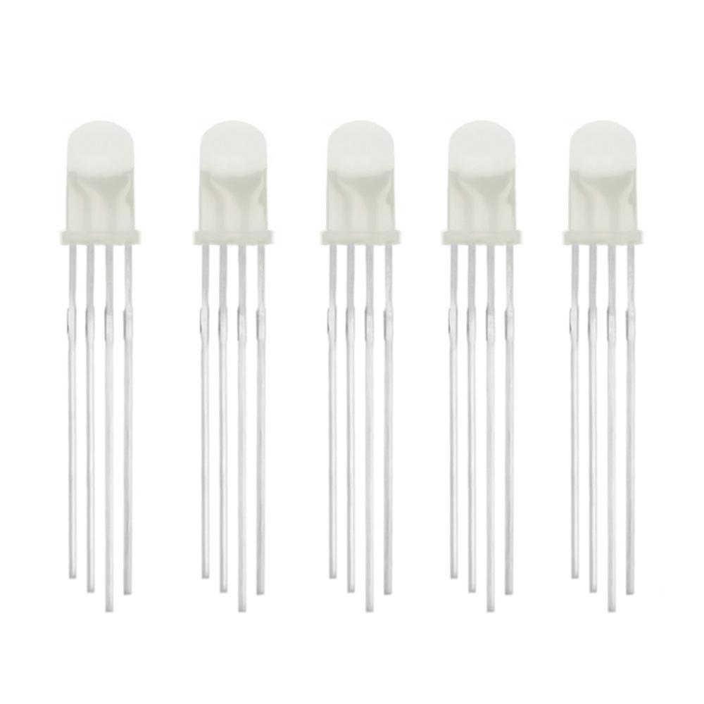 5mm RGB Transparent Frosted 4-Pin LED Beads F5 Common Cathode/Anode Through-Hole Diode