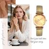 Women's Watch Waterproof Fashionable Snake Clasp Stainless Steel Band Quartz Analog Display Free Size Fashion Accessory