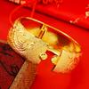 Gold Color Window Gold Display of Bride's Wedding Celebration, Dragon and Phoenix Bracelet Jewelry, Wedding Celebration