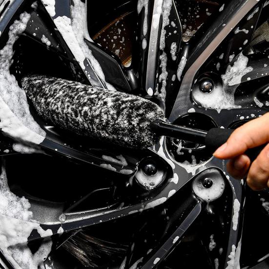 3ks/sada Kartáč na čištění ráfků auta Sada účinných čisticích kartáčů Čistič ráfků bez obsahu kovů