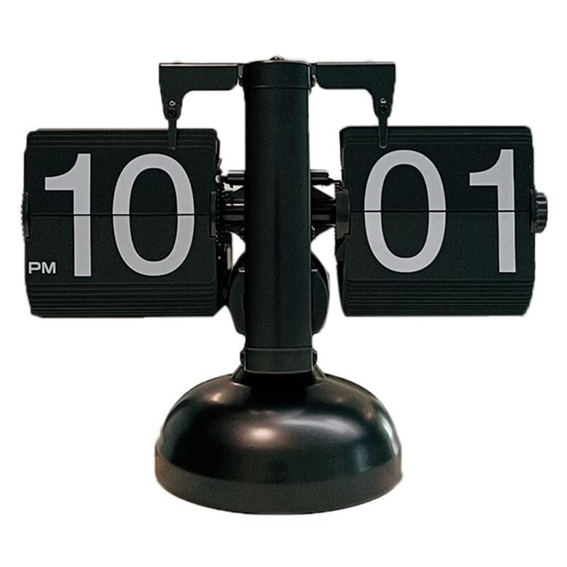 Flip Desk Clock, Retro Retro Automatic Flip Clock Desk Clock Desk Clock Big Number Home Office School Hotel чёрный