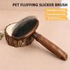 Dog Comb Wooden Dogs Brush Comfortable Handle Dogs Comb Massage Cat Brush Dog Grooming Brush Pet Hair Remover Combs Pet Products