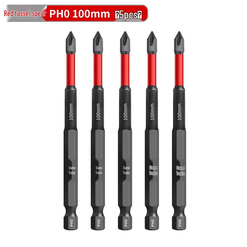 PH0 Tungsten Steel Phillips Bit: Magnetic, Impact Resistant, Non-Slip Screwdriver, Hex Shank for Electric Drill