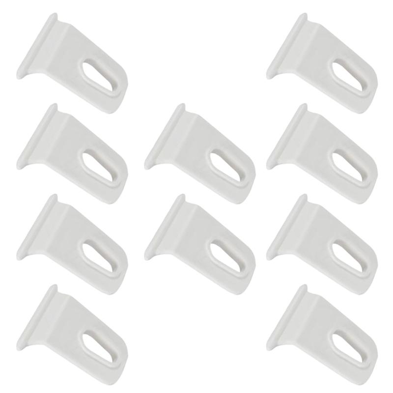10Pcs RVs Awning Hooks Plastic Rail Awning Hook With Rope Hole Awning Hanger Clip For Various Campers Trailers