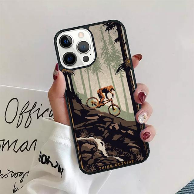 

Ride Mountain Bike Bicycle Phone Case Cover For iPhone 17 Air 15 16 14 13 12 Pro Max 11 Pro Max Plus Coque Shell iPhone 12pro max
