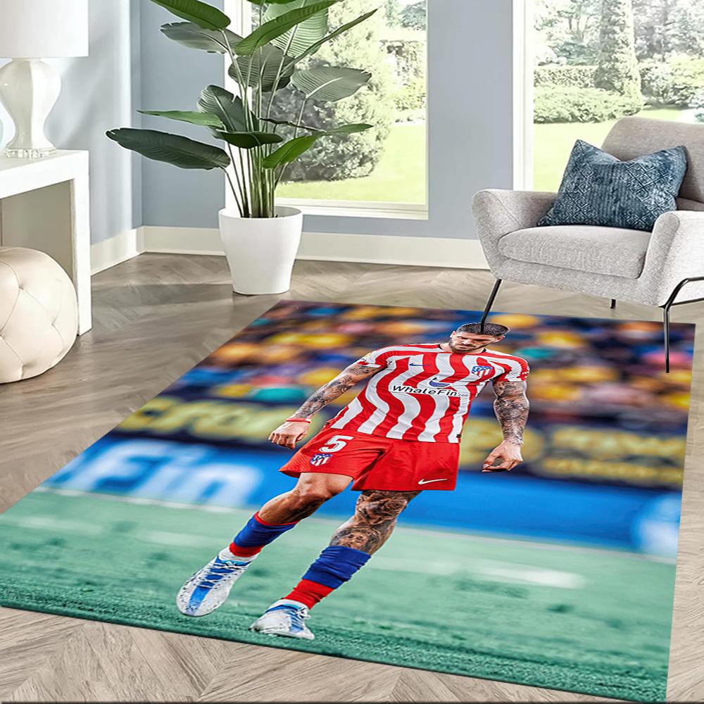 Atletico Madrid Area Rug Perfect For Study Room Balcony Foyer Dormitory Antislip Rug Office Home Decor Perfect Gift For Womenmen