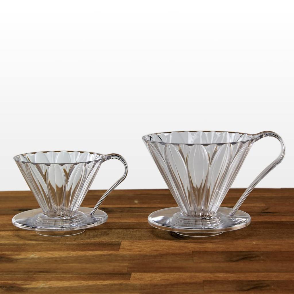 Sanyo Sangyo CAFEC Tritan Flower Dripper CUP4 (2-4 cups), Clear, TFD-4