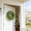 60cm Eucalyptus and Baby's Breath Artificial Greenery Wreath for Door Wall Decoration Home and Office Hanging Ornament