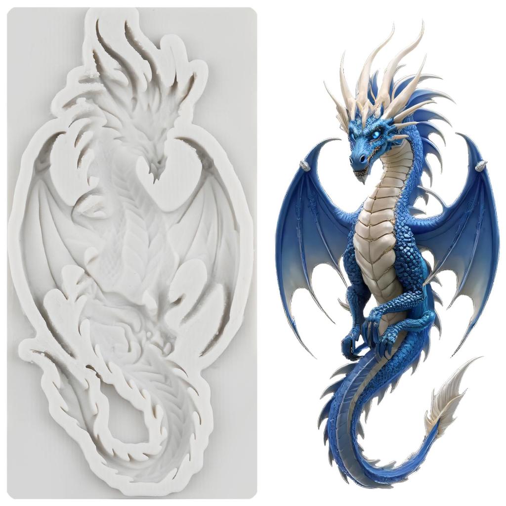 Dragon Silicone Molds Chinese Zodiac Dragon Fondant Mold Cake Decorating Tools Cupcake Topper Candy Resin Clay Chocolate Gumpaste Mold
