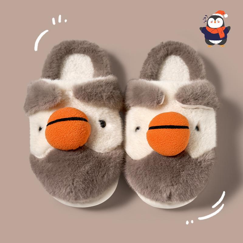 Couple Home Warm Fur Slippers Soft Bottom Non-slip Cotton Slippers Thick Bottom Comfort Winter Slides Women Zapatos De Mujer