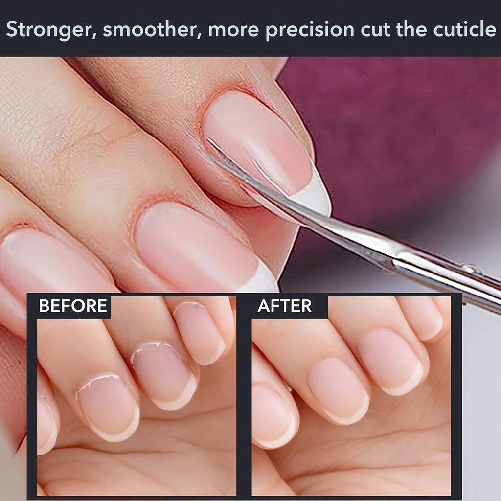 Ultra-Fine Nail& Beauty Scissors/High Hardness Stainless Steel Long Handle/Multi-Functional for Cuticle Removal, Eyelash Extension, Eyebrow Grooming