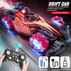 2.4G Rc Spray Drift Stunt Car 4Ch Lights Sound Effect Dual Remote Control High Speed Vehicle Competitive Game Kids Toys Boy Gift
