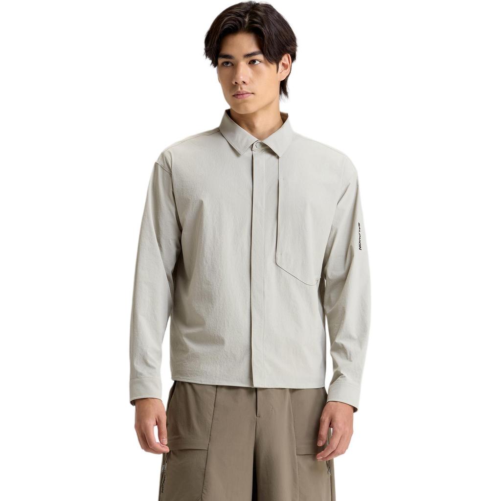Salomon Pl Long Sleeve Woven Outdoor Hiking Shirt Men shirts LD0176500