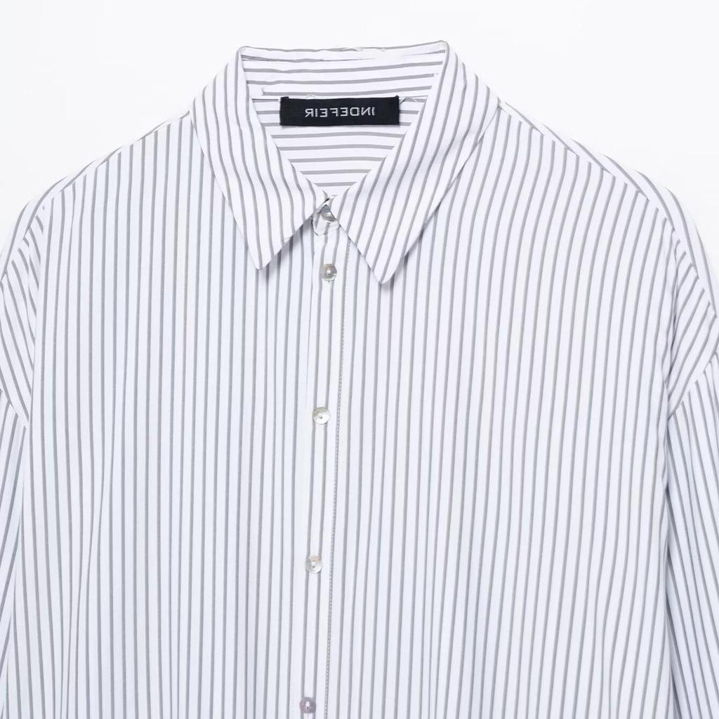 TAOP&ZA Women's Striped Long-Sleeve Shirt with Turn-Down Collar - Spring/Summer Collection