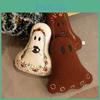 Halloween Ghost Plush Cushion With Embroidered Design For Living Room Decor