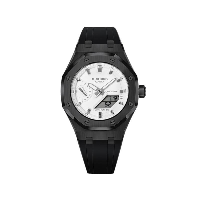 

CASIO Custom Collection Quartz Movement Fluoroelastomer Strap Watch Unisex White Dial GMA-S2100-7A(Team788--M02) Panda