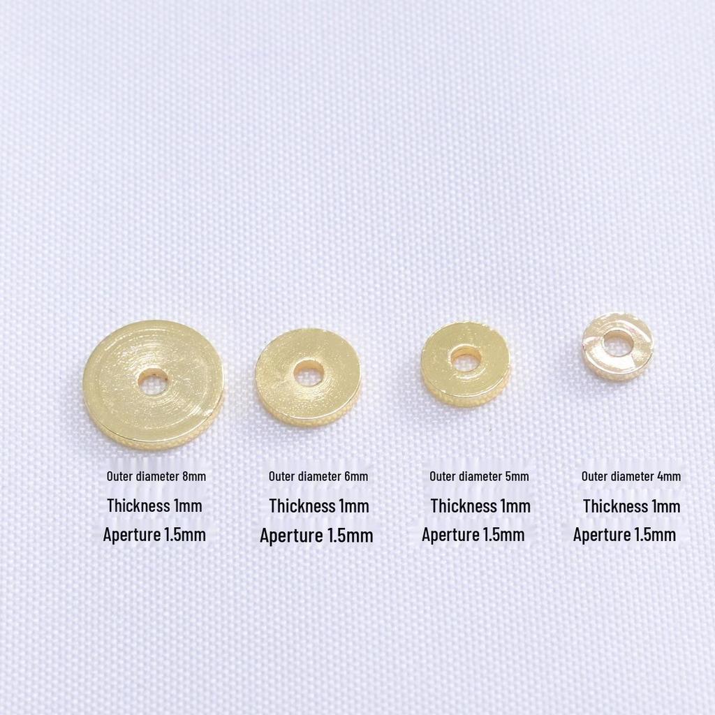 18K Gold Filled 1mm Abstandshalterperlen für DIY Armbänder & Halsketten