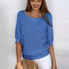 Pulover Tricotat Casual cu Mâneci Batwing pentru Femei, Pulover Moale Texturat cu Gât Rotund, Opțiuni Multiple de Culoare
