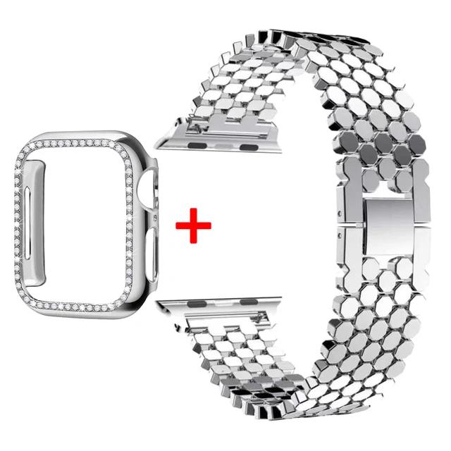 Stainless Steel Strap For Apple Watch 10 9 8 7 42mm 46 41mm 45 Ultra 2 49mm 40 44 Band For IWatch 6 5 4 SE 38mm Bracelet