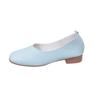 New Women's Summer Black White Mary Janes Flat Shoes Elegant French Square Toe Retro Low Heel Soft Soled Casual Flats