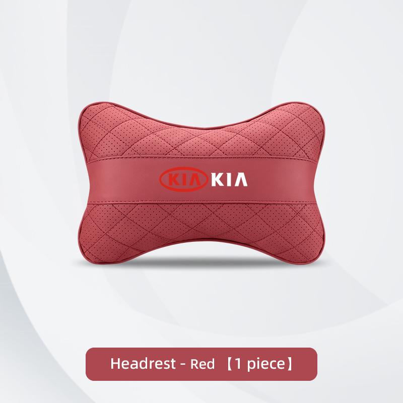 

Car Seat Neck Pillow Leather Headrest Lumbar Waist Support Mat For KIA EV6 Stinger RIO Sorento Picanto Ceed Borrego Syros K4 K5
