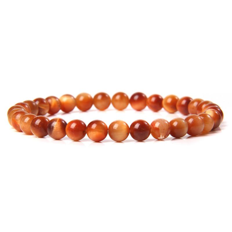 6mm Chakra Beads Energy Bracelet Natural Round Agates Onyx Stone Stretch Bracelet Bangles for Women Men Handmade Yoga
