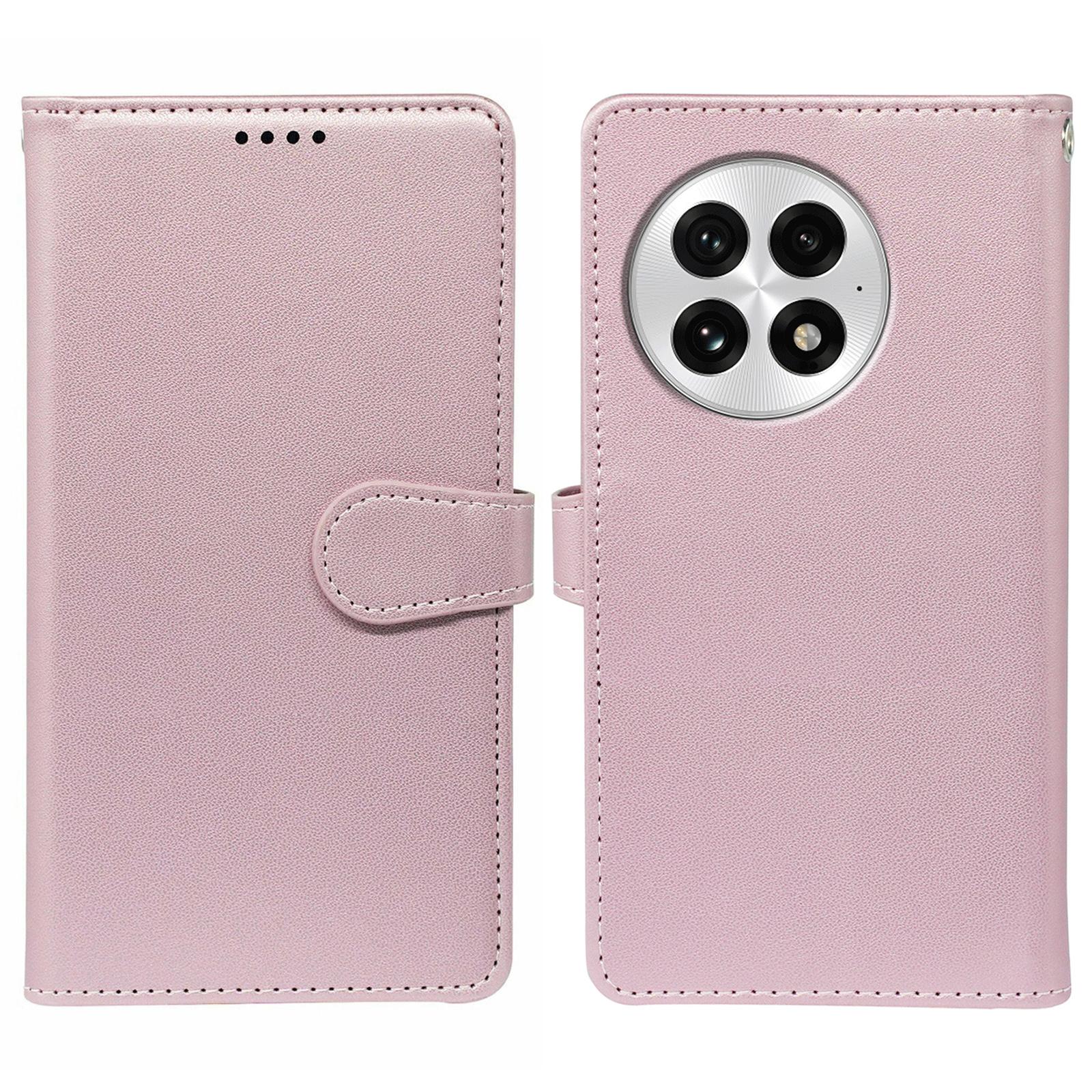 

For OnePlus 13 Case with 9 Card Slots PU Leather Stand Phone Cover Rose Gold