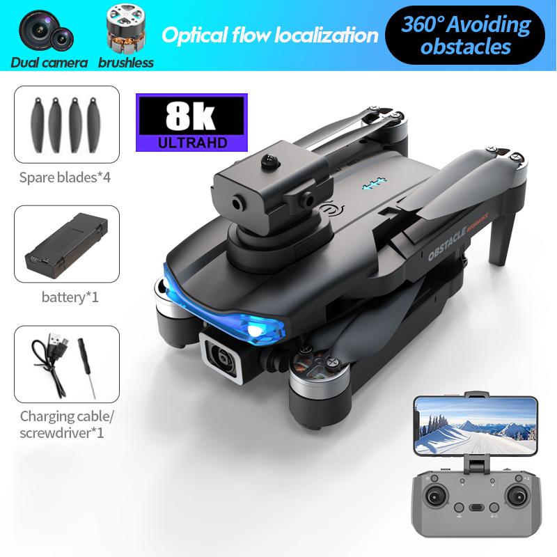 2025 New E99S Optical Flow Positioning FPV Drone With 4K Camera 360° Obstacle Avoidance Brushless Motor Camera Dron RC Toy Drone