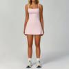 Oiob Yoga Suit Summer New Cami Waist Hugging Slimming Top Fitness Sports Leisure Tennis Short dress