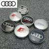 4 ks 60mm Upravená krytka náboje kola Logo středu pneumatiky pro Audi A1 A2 A3 A4 A5 A6 A7 A8 Q2 Q3 Q5 Q7 - Středová krytka kola auta