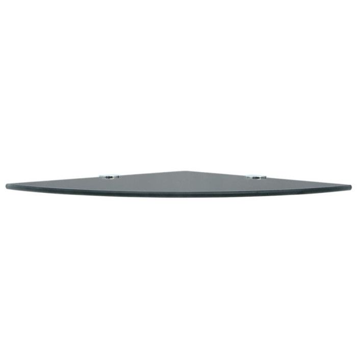 Étagère d'angle - vidaXL - Verre Noir - 35 x 35 cm - Verre trempé - Style contemporain