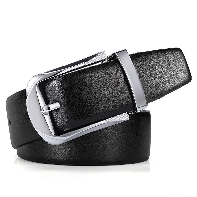 

Belt men s first-layer cowhide formal belt men s genuine leather pin buckle casual business trouser belt 125cm