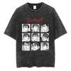 Japanese Anime Berserk Retro Washed T-shirt Men and Women Summer Harajuku Y2K Clothing Fashion Round Neck Short Sleeved Tee