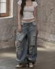 Kakipointeu Rough Cut Wide Denim (Blue)