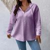 Women's Plus Size Fashion Casual Solid Color Hooded Sweatshirt With Long Sleeves And Drawstring Pullover Top