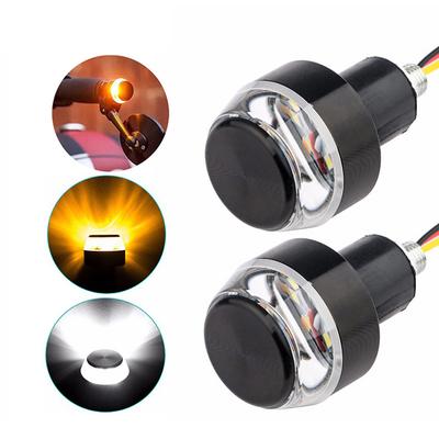 2 stücke LED Motorrad Lenker Blinker Licht Griff Grip Bar End Anzeige Licht Moto Schwanz Lampe