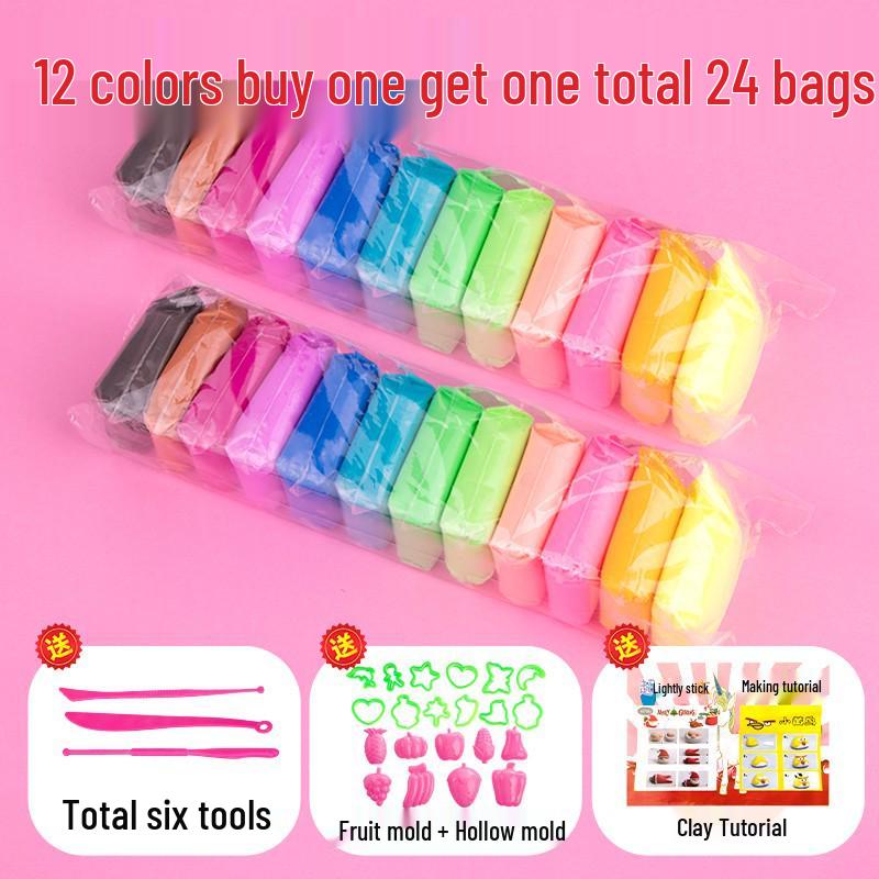 36-Color Kids DIY Space Clay Figurines