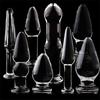 Huge Crystal Glass Anal Plug Sex Toys for Woman Lesbian G SPOT Squirt BIG BALL GAY DICK Anus Prostate Stimulation Toy BUTT Plug