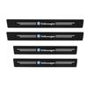 T23-·4pcs Car Door Threshold Carbon Fiber Scuff Plate Sticker For Volkswagen Golf 4 mk5 Passat b8 b5 VW Sharan Polo 6R Tiguan R Line