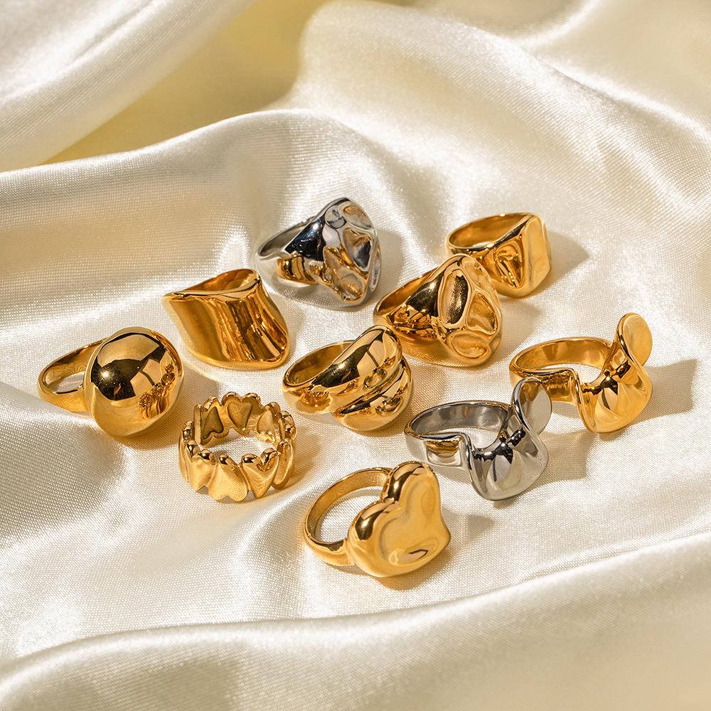Jieding 18K Gold Stainless Steel Luxury Titanium Ring for Women