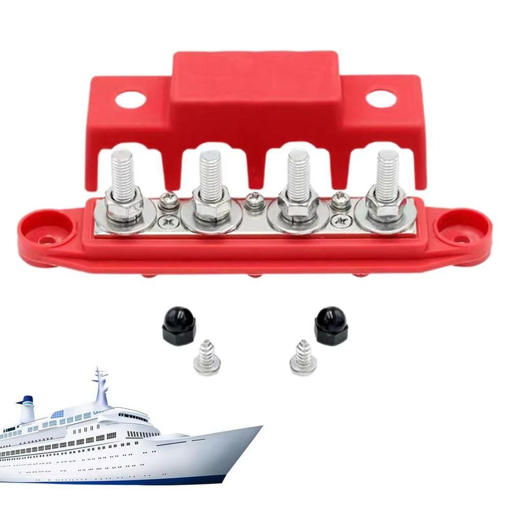 Insulation Base Power Distribution Blocks 4 Studs Studs Junction Block Screws Terminals  RV