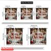 2pcs 2D flat printing Christmas Drapes merry christmas Fabric Without Electricity Party Decorations Perfect for aesthetic room