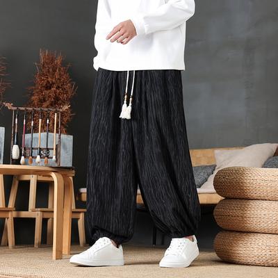 Autumn and Winter New Chinese Style Men's Trendy Corduroy Trousers Large Size Loose Casual Casual Bloomers