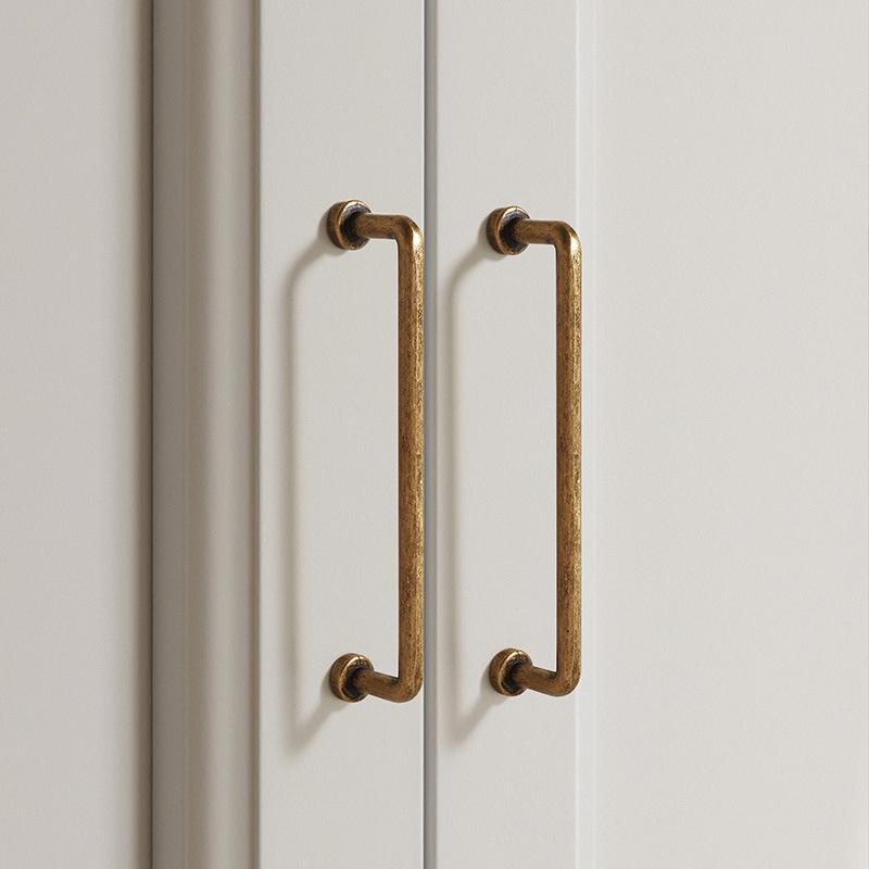 Antique Yellow Bronze Cabinet Handle - Zinc Alloy Wardrobe & Drawer Pull
