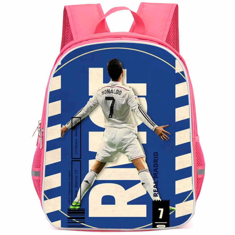 Cr7 Rucksack Hochauflösender Druck Große Kapazität Multifunktion Reißverschluss Oxford Rückenschutz Leichter Rucksack