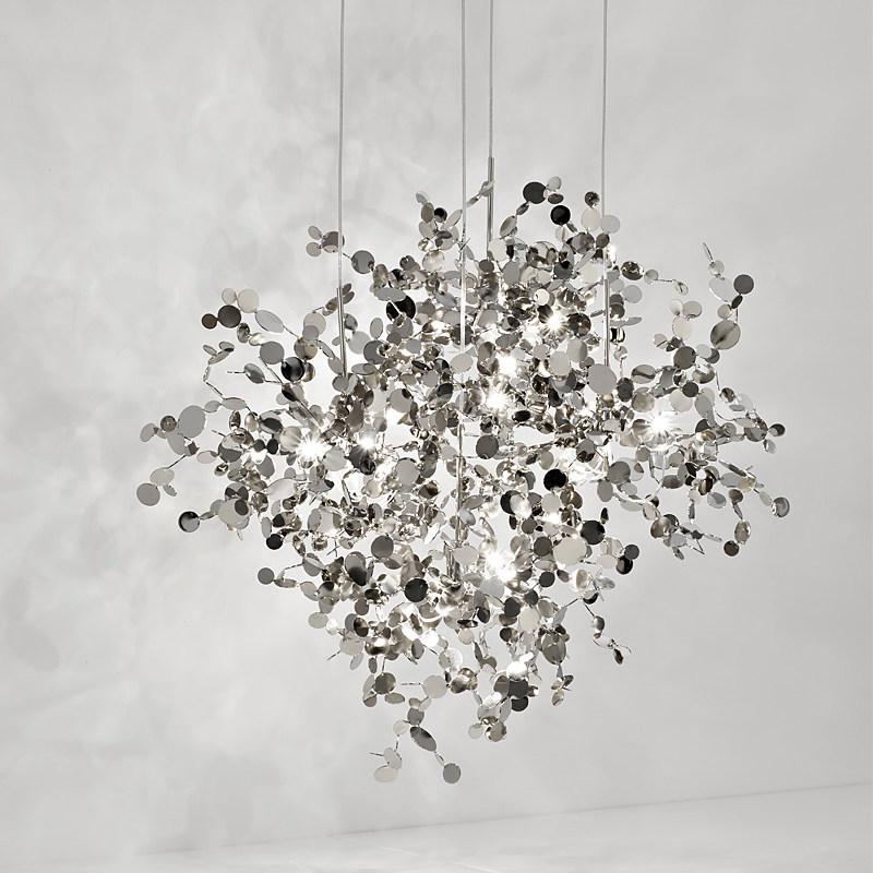 Nordic Modern Leaf Blade Chandelier for Living Room, Window Display, or Bar Counter