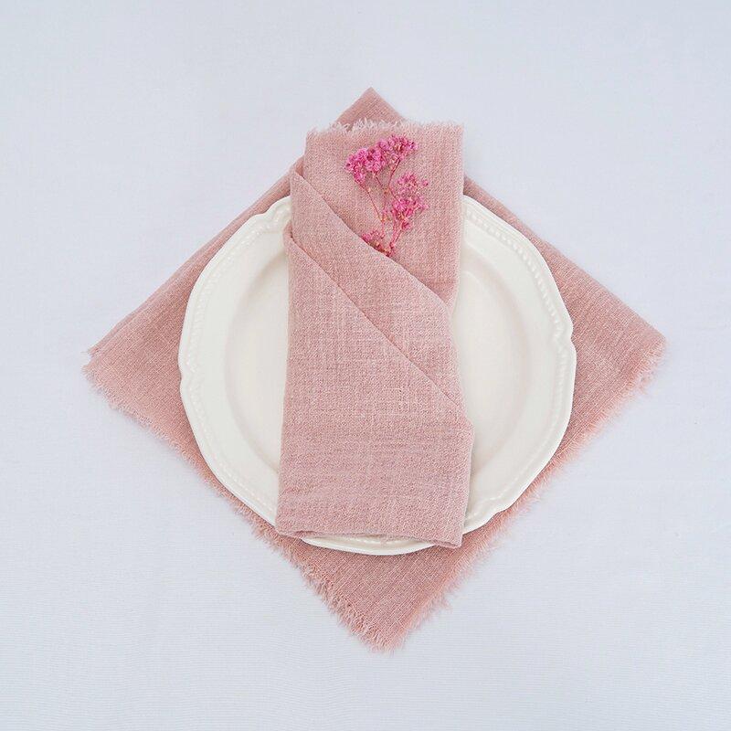 24pcs 32X32CM Sage Green Napkins Handmade Gauze Cotton Cloth Rustic for Weddings Party Baby Shower Banquet Christmas Decorations